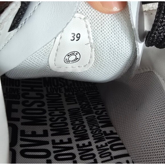 NWOT Love Moschino RARE glittery heart animal print sneakers - Picture 5 of 11